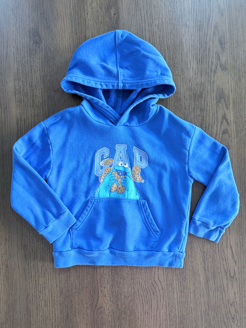 GAP 5T Blue Cookie Monster Hooded Sweatshirt